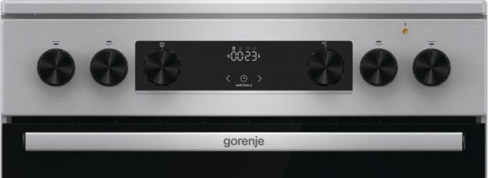 Плита Gorenje GECS6C70XC електрична склокерамічна, 71л, 60x60см, дисплей, програматор, нерж