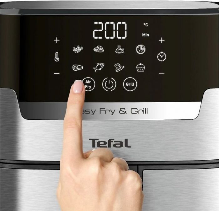 Мультипіч Tefal Easy Fry&Grill Precision, 1550Вт, чаша-4,2л, сенсорне, пластик, чорний-метал