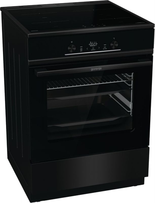 Плита Gorenje GEIT6E62BPG електрична індукційна, 64л, 60x60см, дисплей, сенсорне упр, піроліз, чорний