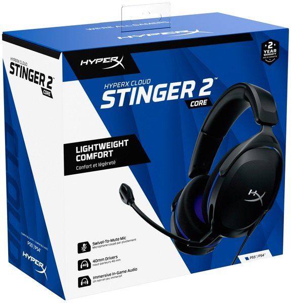 Гарнітура HyperX Cloud Stinger 2 Core PS5/PS4, mini-jack, чорно-синій