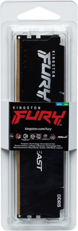 Пам'ять ПК Kingston DDR5  8GB 4800 FURY Beast Black