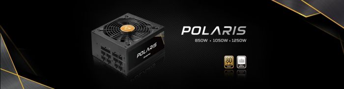 Блок живлення CHIEFTEC Polaris (1050W), >90%, 80+ Gold, 135mm FDB, 1xMB 24pin(20+4), 2xCPU 8pin(4+4), 4xMolex, 12xSATA, 6xPCIe 8pin(6+2), Fully Modular