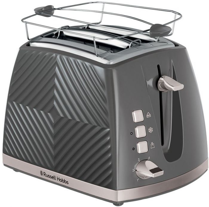 Тостер Russell Hobbs 26392-56 Groove, сірий