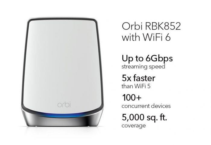 Система WiFi-Mesh NETGEAR Orbi RBK852 AX6000, 2мод, білий