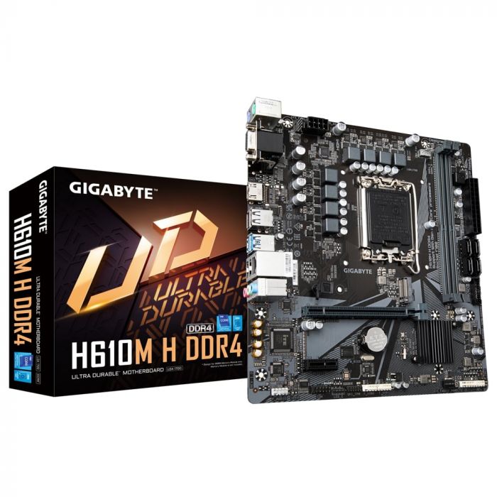 Материнcька плата GIGABYTE H610M H DDR4 s1700 H610 2xDDR4 M.2 VGA HDMI mATX