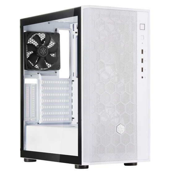 Корпус SilverStone FARA FAR1W-G-V2, без БЖ, 2xUSB3.0, 1xUSB2.0, 1x120mm Black fan, TG Side Panel, ATX, White