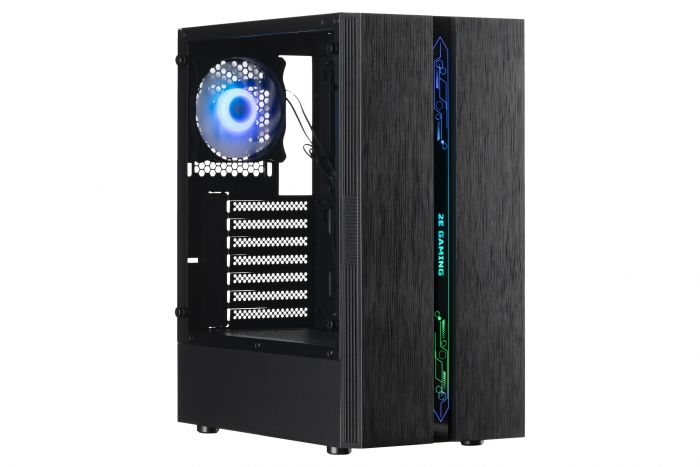 Корпус 2E Gaming Runa G2107, без БЖ, 1xUSB 3.0, 2xUSB 2.0, 1x120mm ARGB, ARGB strip, TG Side Panel, ATX, чорний