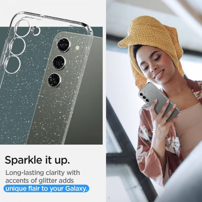 Чохол Spigen для Samsung Galaxy S23 Plus Liquid Crystal Glitter, Crystal Quartz