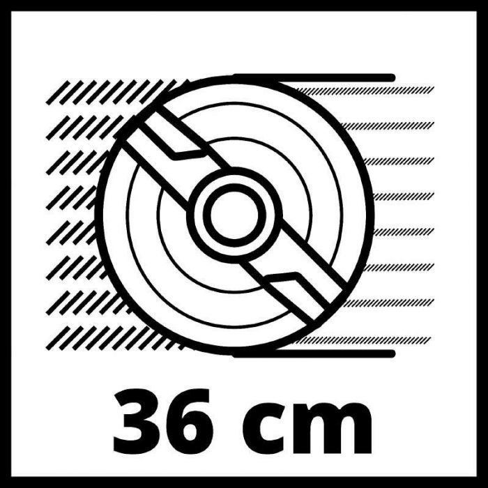 Газонокосарка Einhell GC-EM 1500/36, 1500Вт, 36 см, 38 л, 25-65 мм,