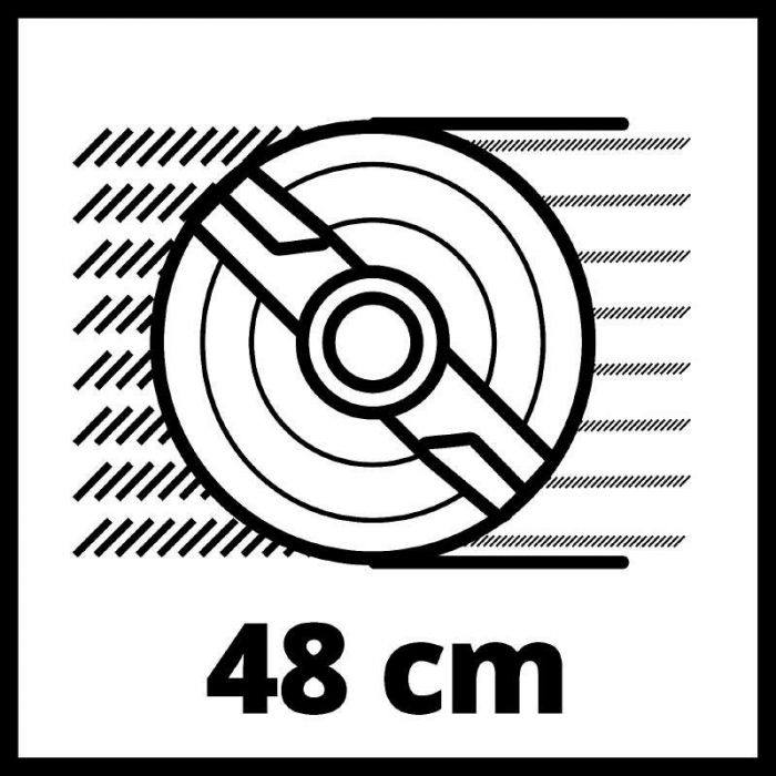 Газонокосарка акум Einhell GE-CM 36/48 Li M - Solo, 36В, PXC, 48 см, 30-75 мм, без травозбірника, мульчування, 16.9 кг (без АКБ і ЗП)
