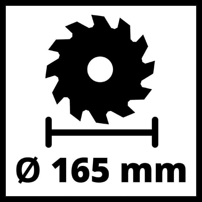 Пила циркулярна Einhell TE-CS 18/165-1 Li - Solo акум., PXC, 18В, 4200 об/хв, диск 165х20 мм, 2.6 кг (без АКБ і ЗП)