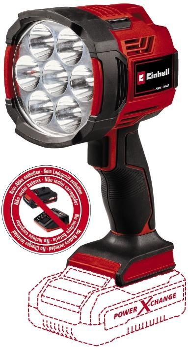 Ліхтар Einhell TE-CL 18/2500 LiAC - Solo акум., PXC, 2500 лм, 18В, 6500 К, 7 LED, 18/12В, 0.6 кг (без АКБ і ЗП)