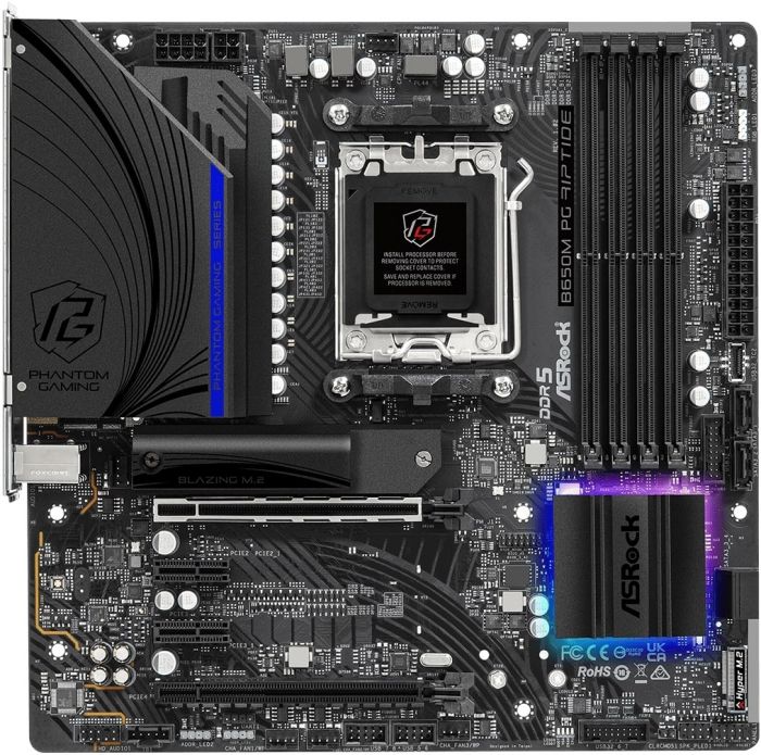 Материнська плата ASRock B650M PG RIPTIDE sAM5 B650 4xDDR4 HDMI DP mATX