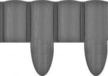 Газонна огорожа Cellfast 4 ECO, 10 секцій по 240 мм, 2.4м, сірий