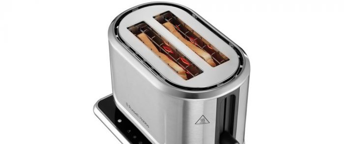 Тостер  Russell Hobbs Attentiv 2 Slice, 1500Вт, нержавіюча сталь, підігрів, розморозка, нержав