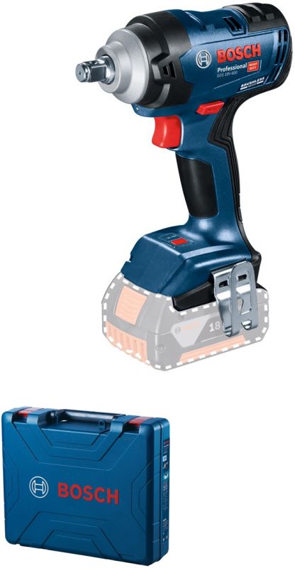 Гайковерт ударний Bosch GDS 18V-400, 18В, 2500об/хв, 400Нм, валіза, 1.25кг, без АКБ та ЗП