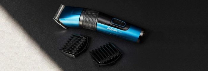 Машинка для стрижки волосся Babyliss E990E, 8 насадок, футляр, синій