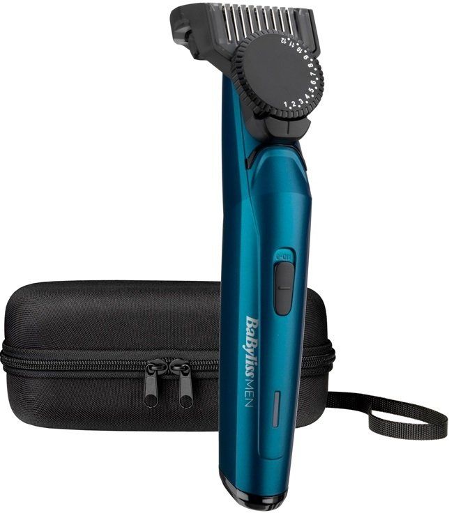 Тример для стрижки бороди Babyliss T890E, 1 насадка, футляр, синій