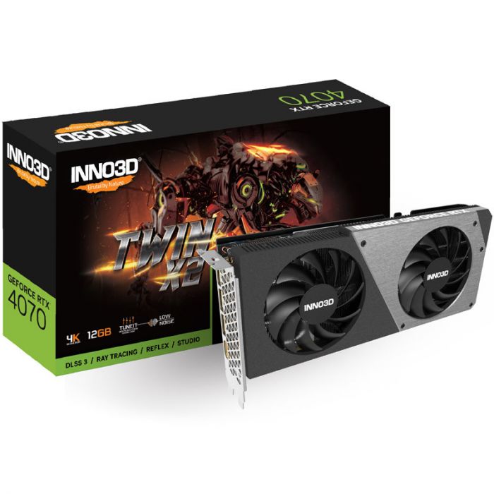 Відеокарта INNO3D GeForce RTX 4070 12Gb GDDR6X Twin X2