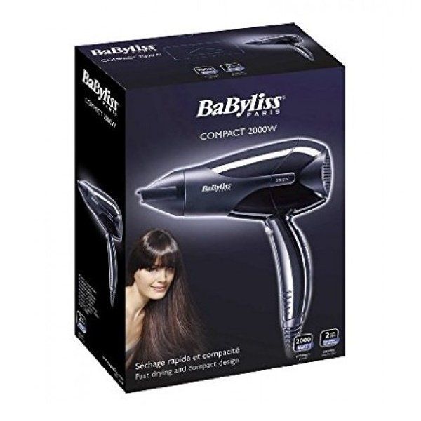 Фен, Babyliss, D212E, 2000 Вт, 1 концентратор,  чорний