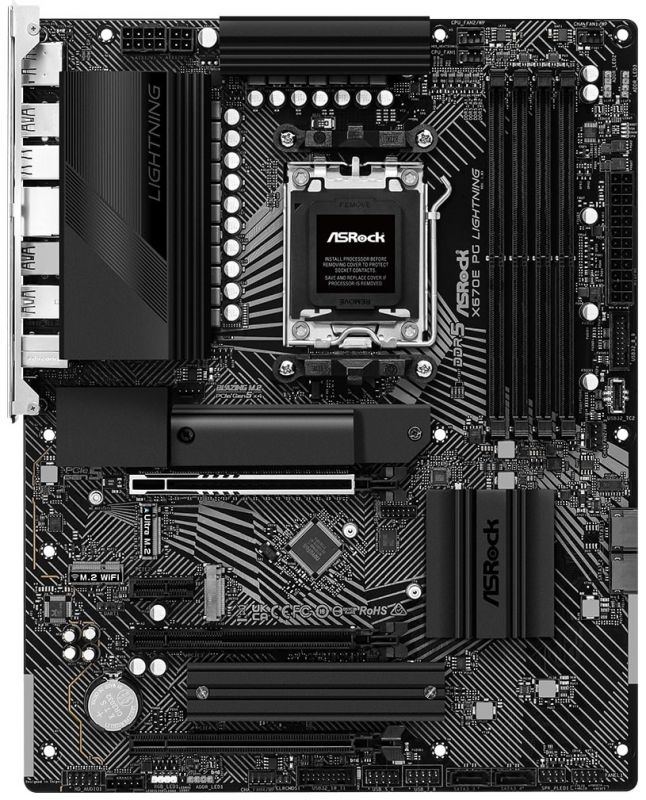 Материнська плата ASRock X670E PG LIGHTNING sAM5 X670 4xDDR5 M.2 HDMI DP