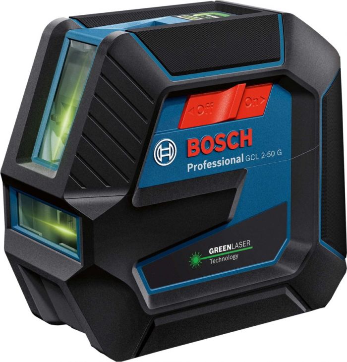 Нівелір лазерний Bosch GCL 2-50 G, до 15м, ±0.3мм/м, з штативом BT 150, тримачем RM 10, чохлом, мішенню, 0.58кг