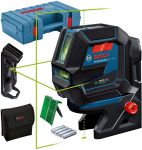 Нівелір лазерний Bosch Professional GCL 2-50 G, до 15 м, ± 0.3 мм/м, в чемодані з тримачем RM 10, затиском DK 10, чохлом, мішенню,  0.58 кг Нівелір лазерний Bosch Professional GCL 2-50 G, до 15 м, ± 0.3 мм/м, в чемодані з тримачем RM 10, затиском DK 10, чохлом, мішенню,  0.58 кг