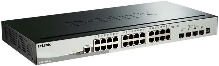 Комутатор D-Link DGS-1510-28X/E 24xGE, 4xSFP+, SmartPro