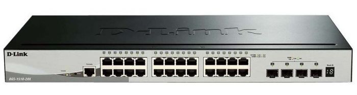 Комутатор D-Link DGS-1510-28X/E 24xGE, 4xSFP+, SmartPro