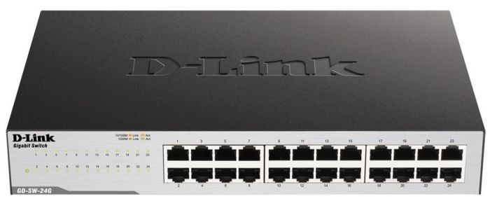 Комутатор D-Link GO-SW-24G/E 24xGE, Desktop, Некерований