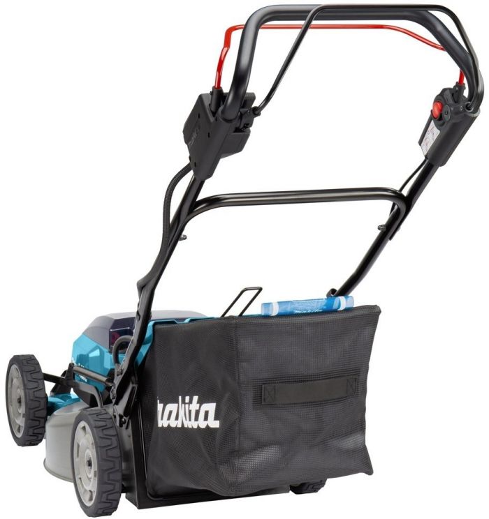 Газонокосарка акумуляторна Makita DLM462Z самохідна, LXT 36В (18+18В), 46 см, 60 л, 39 кг, 20-100мм, мульчір-е, 2.5-5 км/год, до 1900 м2, SOLO