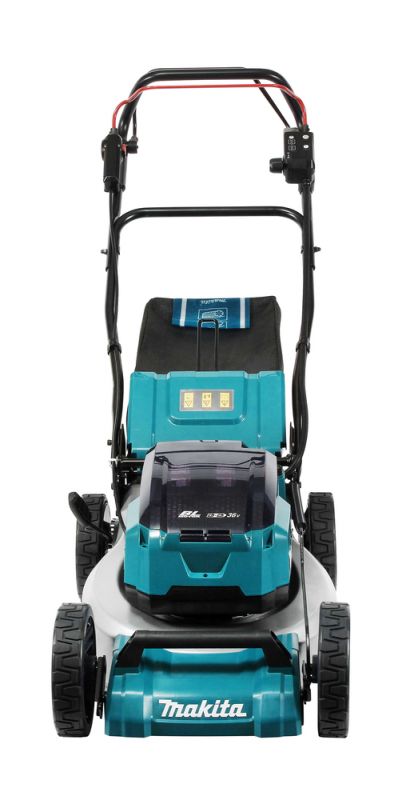 Газонокосарка акумуляторна Makita DLM462Z самохідна, LXT 36В (18+18В), 46 см, 60 л, 39 кг, 20-100мм, мульчір-е, 2.5-5 км/год, до 1900 м2, SOLO