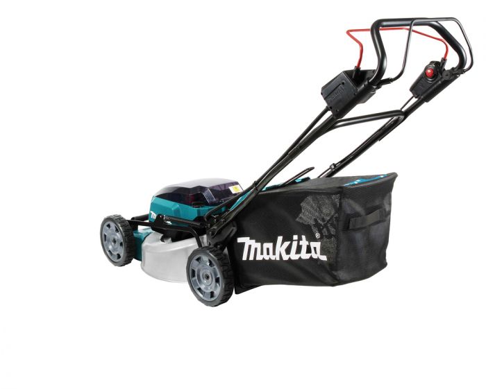 Газонокосарка акумуляторна Makita DLM462Z самохідна, LXT 36В (18+18В), 46 см, 60 л, 39 кг, 20-100мм, мульчір-е, 2.5-5 км/год, до 1900 м2, SOLO