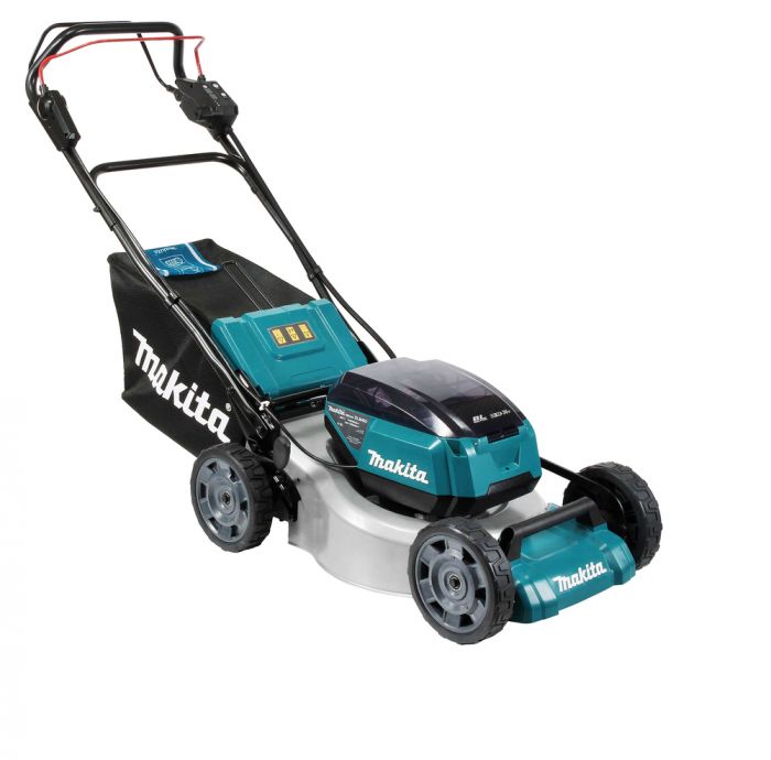 Газонокосарка акумуляторна Makita DLM462Z самохідна, LXT 36В (18+18В), 46 см, 60 л, 39 кг, 20-100мм, мульчір-е, 2.5-5 км/год, до 1900 м2, SOLO