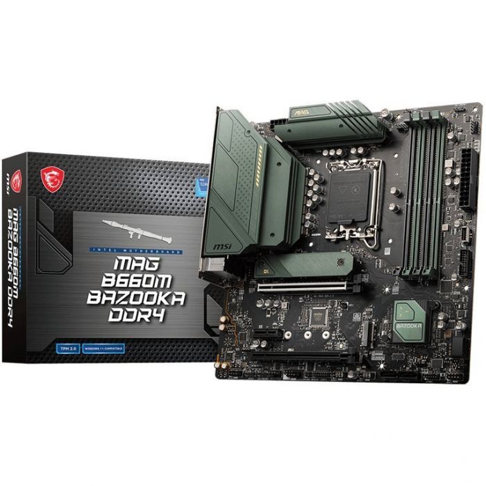 Материнcька плата MSI MAG B660M BAZOOKA DDR4 s1700 B660 4xDDR4 M.2 HDMI DP mATX