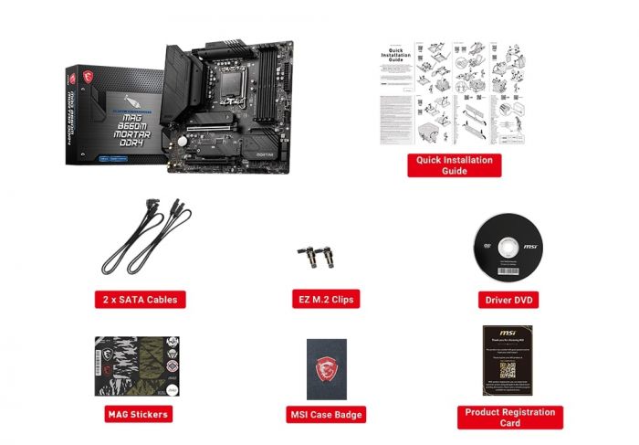 Материнcька плата MSI MAG B660M MORTAR DDR4 s1700 B660 4xDDR4 M.2 HDMI DP mATX
