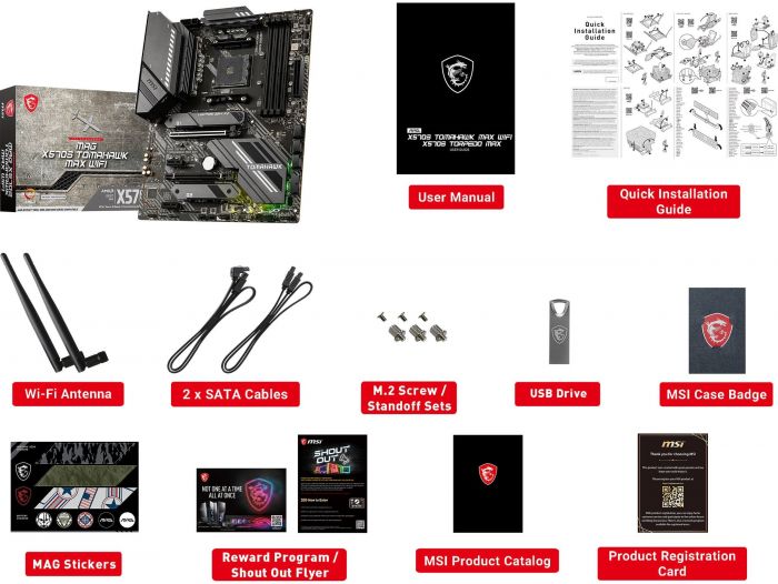 Материнcька плата MSI MAG X570S TOMAHAWK MAX WIFI sAM4 X570 4xDDR4 HDMI WiFi BT ATX