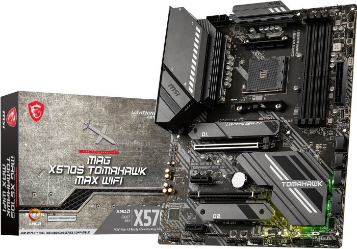 Материнcька плата MSI MAG X570S TOMAHAWK MAX WIFI sAM4 X570 4xDDR4 HDMI WiFi BT ATX