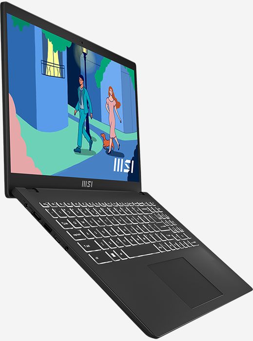 Ноутбук MSI Modern 15.6 FHD, Intel i7-1255U, 16GB, F512GB, UMA, DOS, чорний