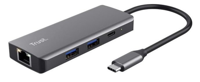 USB-хаб Trust Dalyx  6-in-1 USB-C Multi-port Dock Aluminium