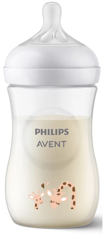 Пляшечка Philips Avent для годування Natural Природний Потік, 260 мл.1 шт. Жираф