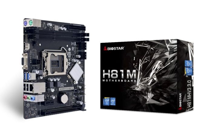 Материнська плата Biostar H81MHV3 3.0 H81 s1150 4xDDR4 HDMI D-Sub mATX