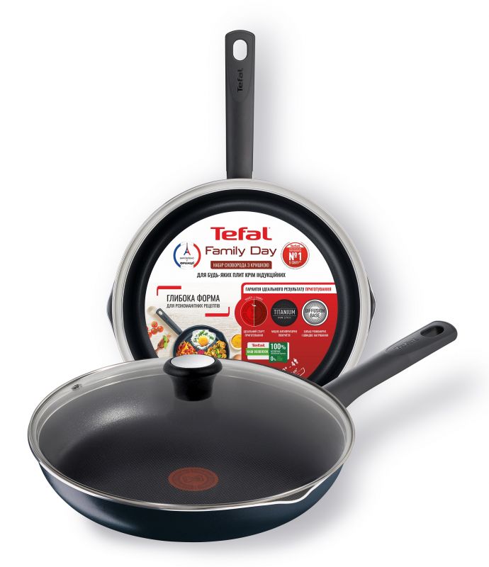 Сковорідка з кришкою Tefal Family Day 28 см