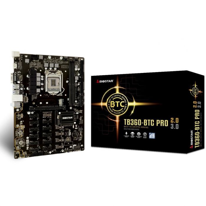 Материнська плата Biostar TB360-BTC PRO 3.0 s1151 H370 2xDDR4 HDMI D-Sub ATX