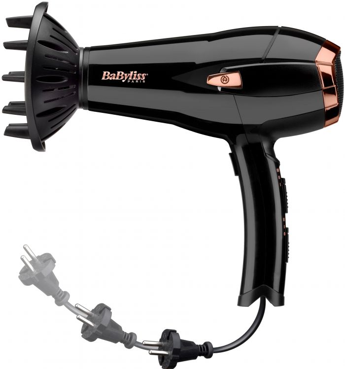 Фен BaByliss D373E, 2000Вт, змотування шнур. чорний