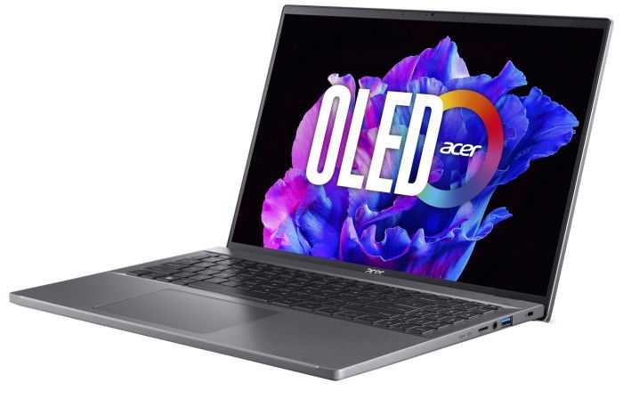 Ноутбук Acer Swift Go 16 SFG16-71 16 3.2K OLED, Intel i5-13500H, 16GB, F512GB, UMA, Win11, сірий