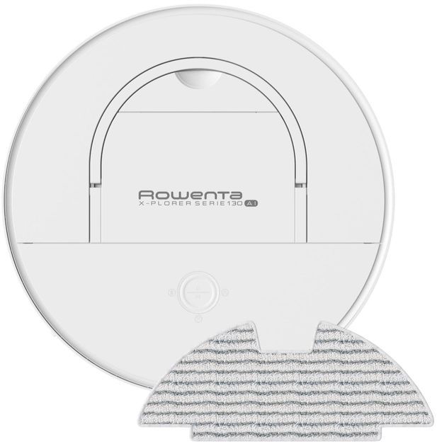 Робот-пилосос Rowenta  миючий X-PLORER S130AI Standard , 2700ПаВт, h=8см, 0,5л, конт пил -0,15л, автон. робота до 120хв, білий