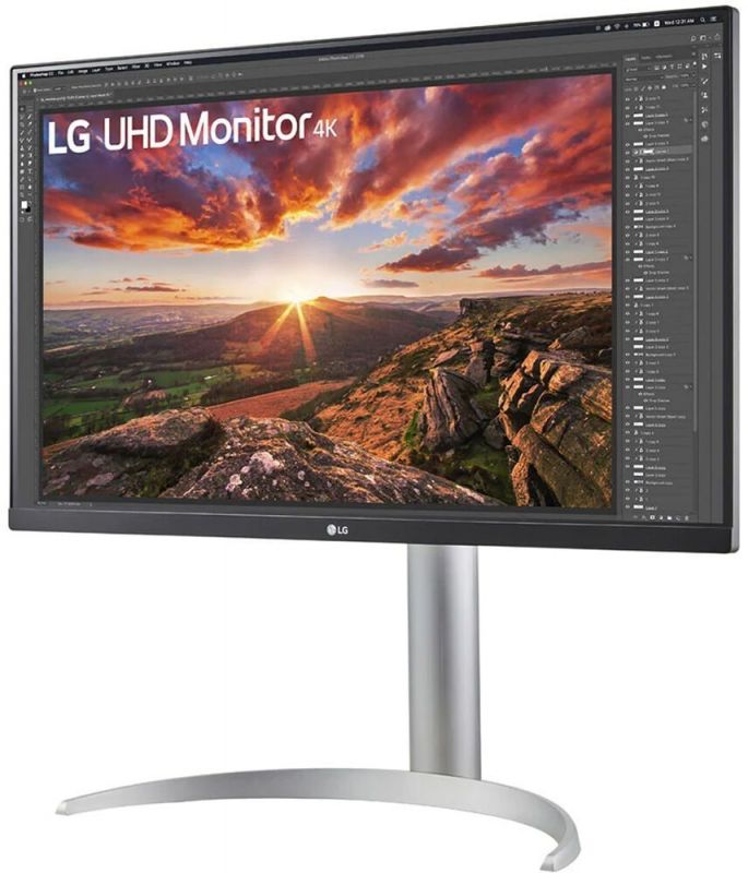 Монітор LG 27" 27UP850N-W 2xHDMI, DP, USB-C, MM, IPS, 3840x2160, DCI-P3 95%, FreeSync, Pivot, HDR400