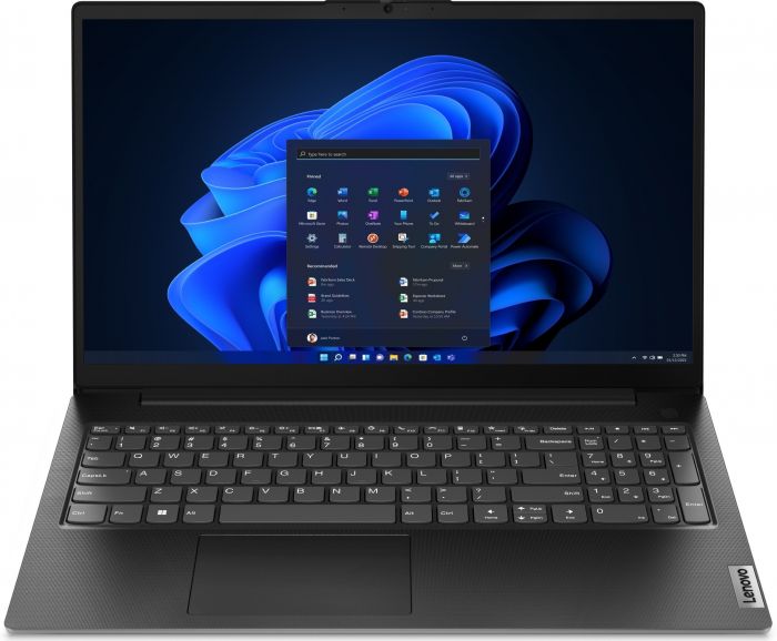 Ноутбук Lenovo V15 15.6" FHD IPS AG, AMD R5-7520U, 8GB, F256GB, UMA, DOS, чорний