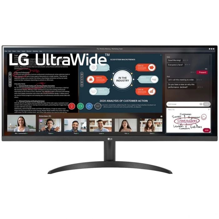 Монітор LG 34" 34WP500-B 2xHDMI, Audio, IPS. 2560x1080, 95%sRGB, FreeSync, HDR10